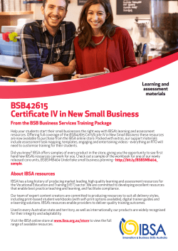BSB42615 Certificate IV in New Small Business