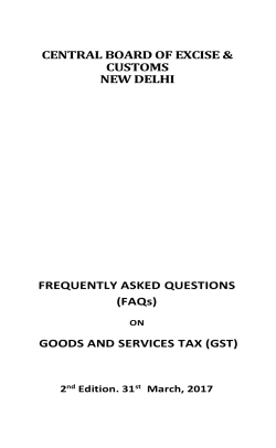 FAQs on GST