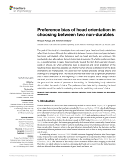 Preference bias of head orientation in choosing between two non
