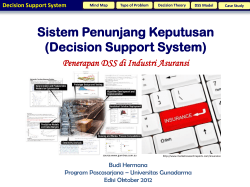 (Decision Support System) Penerapan DSS di