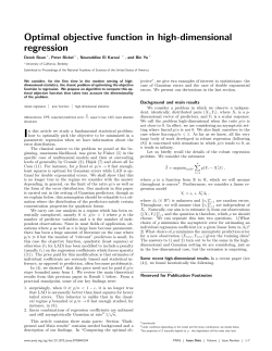 Optimal objective function in high