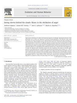 Biases in the attribution of anger