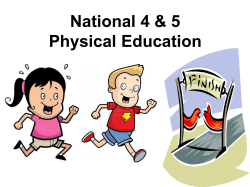 National 4 &ndash; Physical Education