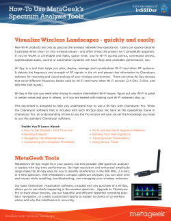 How-To Use MetaGeek`s Spectrum Analysis Tools