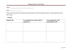 Taking Action: Next Steps
