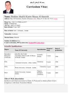 CV - Al-Hussein Bin Talal University