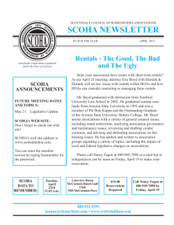 April, 2013 - Scottsdale Council of Homeowners Associations
