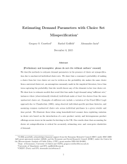 Estimating Demand Parameters with Choice Set