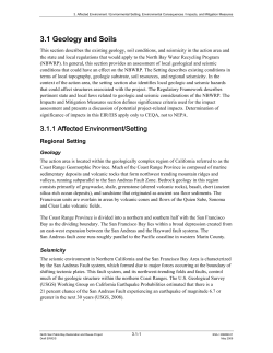 3.1 Geology and Soils - The North Bay Water Reuse Program
