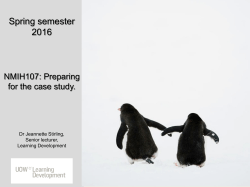 Spring semester 2016