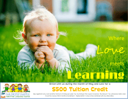 $500 Tuition Credit Where meets
