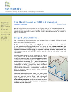 The Next Round of GRI G4 Changes