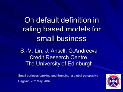 Modelling of SME default over different definitions of financial distress