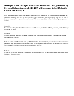 Message: &ldquo;Game Changer: What`s Your Move? Part One&rdquo;, presented