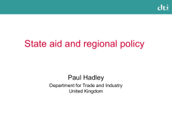 A Modern Regional Policy for the UK