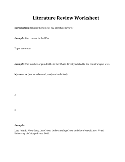 Literature Review Worksheet