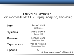 Less talk, more action - UCR CS