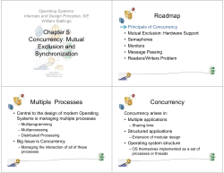 Chapter 5 Concurrency: Mutual Exclusion and Synchronization
