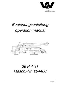 operation manual concrete pump