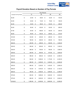 Payroll Donation Based on Number of Pay Periods