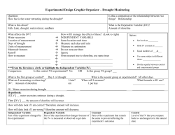 Experimental Design Graphic Organizer