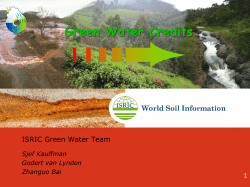 Green Water Credits Proof-of-Concept Extract of synthesis report