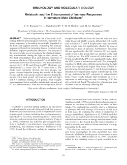 Melatonin and the Enhancement of Immune
