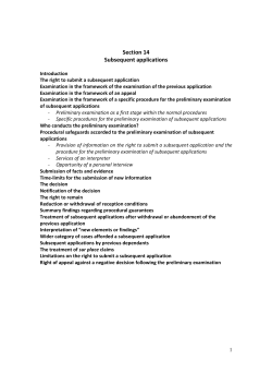 14. Subsequent applications (Articles 32, 34)