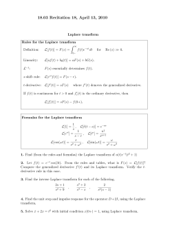 18.03 Differential Equations, Recitation Problem 18