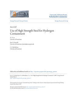 Use of High Strength Steel for Hydrogen Containment