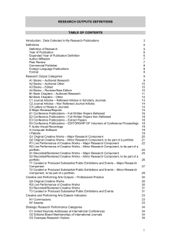 publications - definition of research