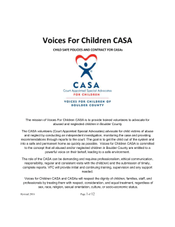 Physical Contact between CASA and Child