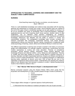 Teaching, Learning and Assessment - NURSING