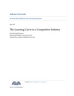 The Learning Curve in a Competitive Industry