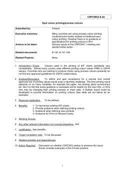 Spot Colour Printing / Process Colours