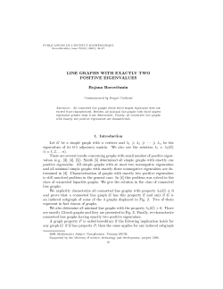LINE GRAPHS WITH EXACTLY TWO POSITIVE EIGENVALUES