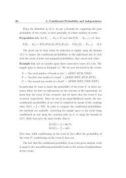 30 3. Conditional Probability and independence From the definition in