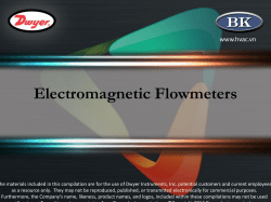Electromagnetic Flowmeters