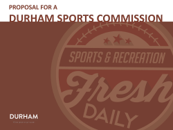 Proposal for a Durham sports commission