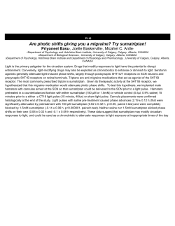 Are photic shifts giving you a migraine? Try sumatriptan!