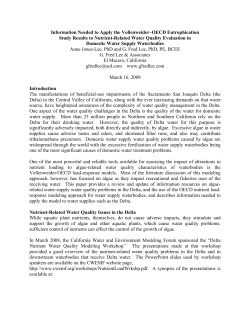 Information Needed to Apply the Vollenweider&ndash;OECD