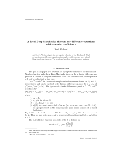 A local Borg-Marchenko theorem for difference equations with