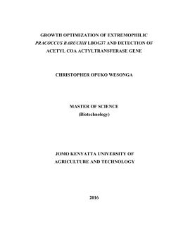 growth optimization of extremophilic pracoccus baruchii lbog37 and