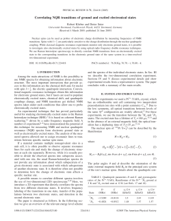 Correlating NQR transitions of ground and excited electronical states