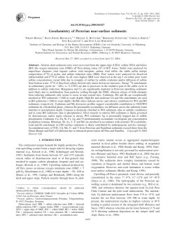 Geochemistry of Peruvian near-surface sediments