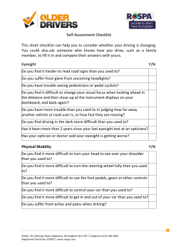 Self Assessment Checklist