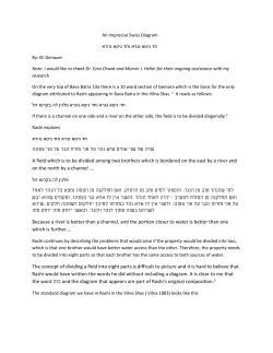 An Imprecise Swiss Diagram חד גיסא נגרא וחד גיסא נהרא By: Eli