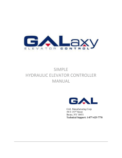 simple hydraulic elevator controller manual