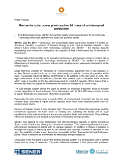 Nota de prensa - Torresol Energy