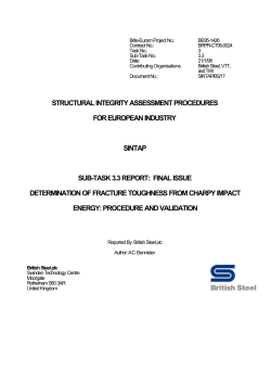 Determination of fracture toughness from Charpy impact energy